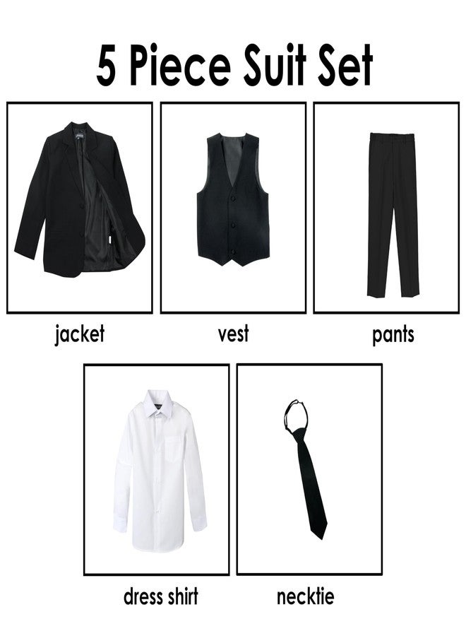 Spring Notion Boys' Formal Black Dress Suit Set 12 - Image 3